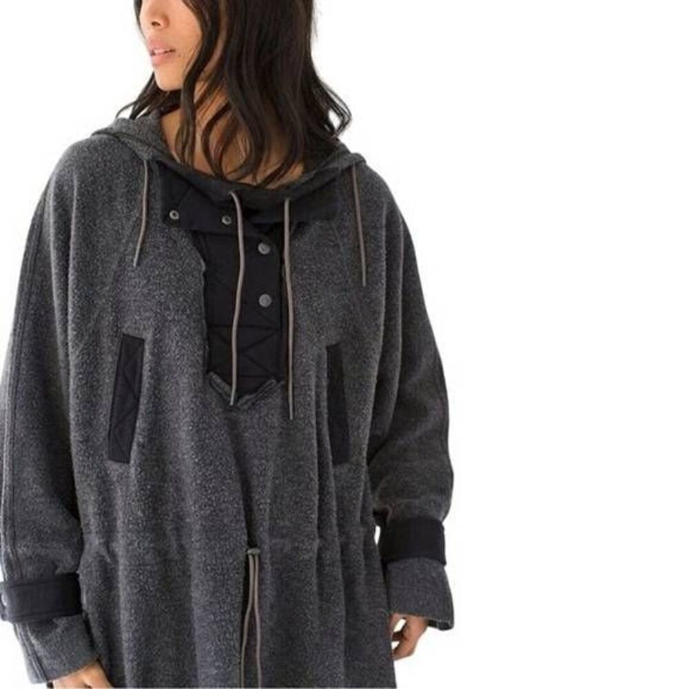 We The Free People Sadie Surplus Slouchy Longline Knit Jacket MEDIUM Minimalist